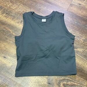 PARAGON Fitwear Sleeveless Cropped Athletic Tank Built In Bra Top Small Green